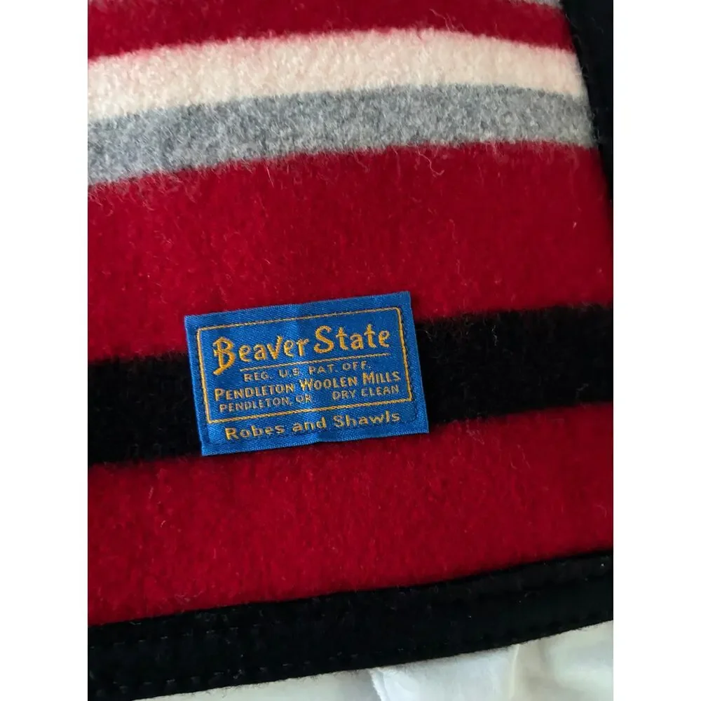 Vintage Pendleton Beaver State Babbitt Brothers Red Lake Trading Post Blanket